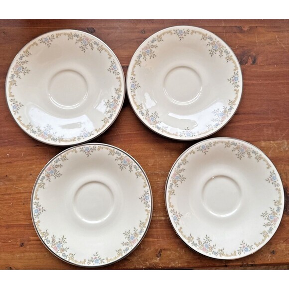 Royal Doulton 4 Teacup And Saucer Sets "Giselle" Romance Collection 1980s VTG - Picture 5 of 9